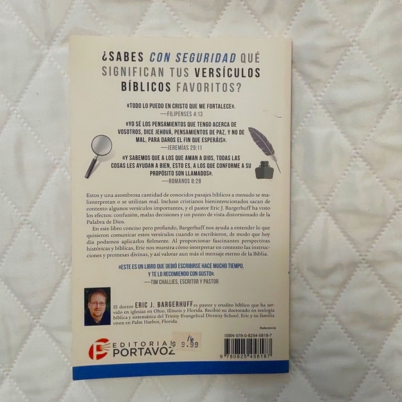 Libro - VERSICULOS BIBLICOS MAL UTILIZADOS por Eric J. Bargerhuff - Picture 2 of 4